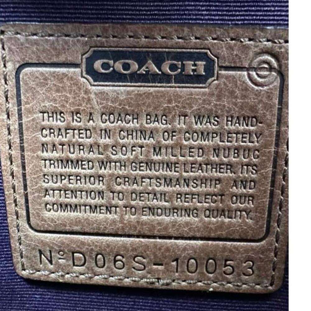 Authentic Coach Y2K Vintage Dusty Blue Suede Bag - Picture 6 of 7